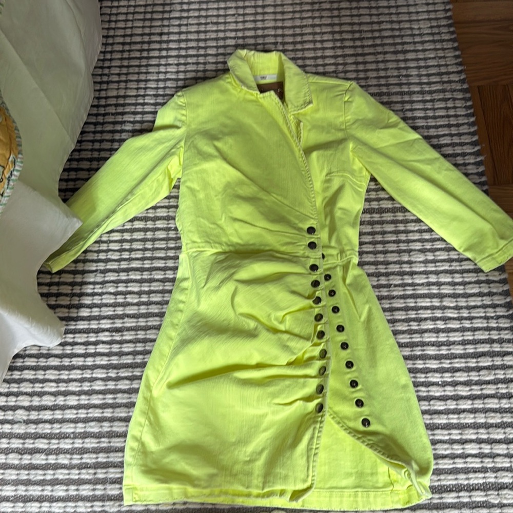 Retrofete neon denim dress